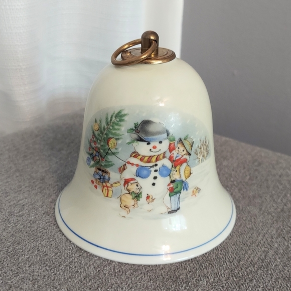 Vintage Konitz Musical Christmas Bell Plays White Christmas Porcelain Germany - Picture 2 of 7